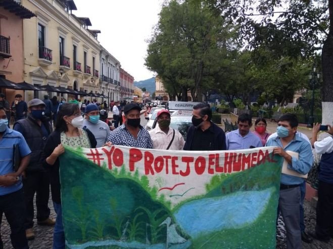 Ambientalistas se manifiestan en el centro de San Cristóbal