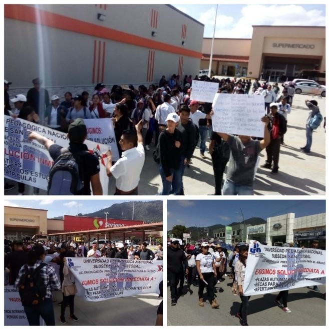 Estudiante de la UPN marchan en San Cristóbal para exigir plazas automáticas al egresar