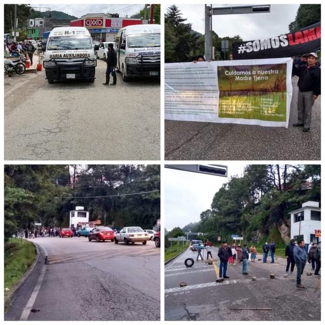 Bloqueo total en el tramo San Cristóbal-Teopisca 