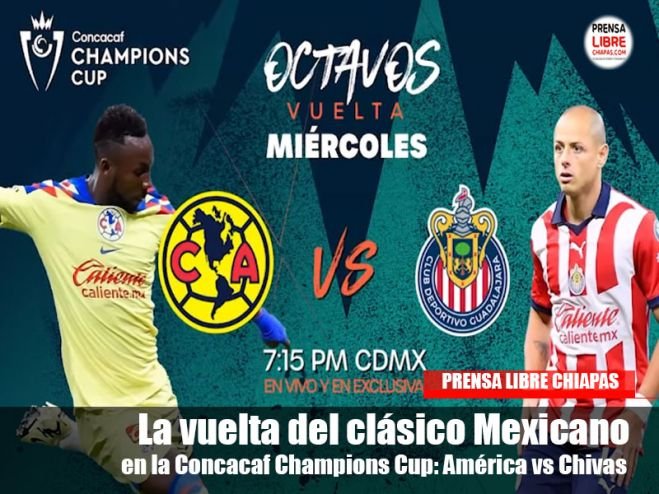 El fervor del fútbol mexicano alcanzará su punto más alto hoy 13 de marzo, cuando el Club América se enfrente a las Chivas Guadalajara en un emocionante partido de vuelta de los Octavos de Final de la Concacaf Champions Cup 2024. 