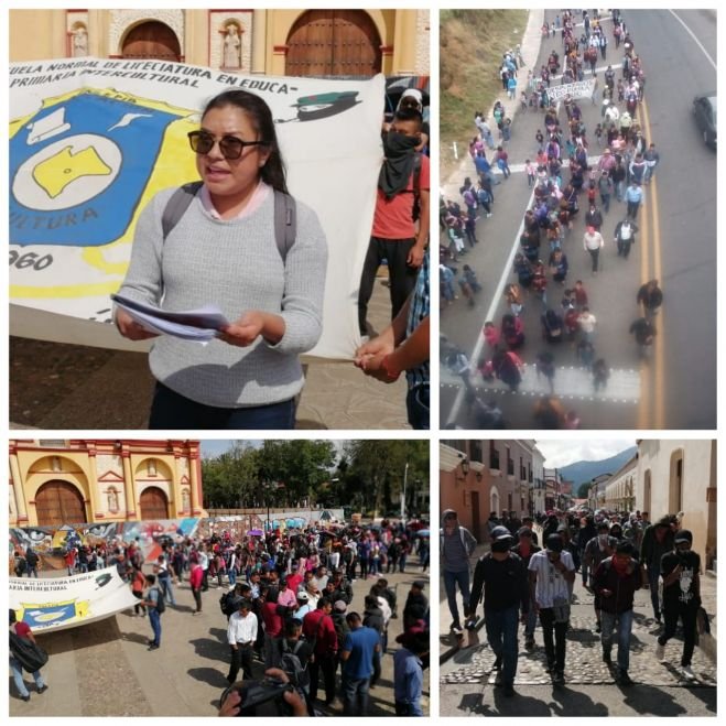 Marchan para exigir justicia  por los normalistas desaparecidos de Ayotzinapa