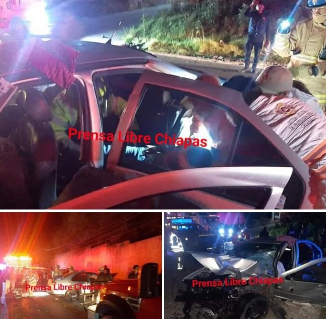 Un muerto y dos lesionados deja accidente en la carretera de Chamula