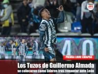 Los Tuzos de Guillermo Almada se colocaron como líderes tras remontar ante León