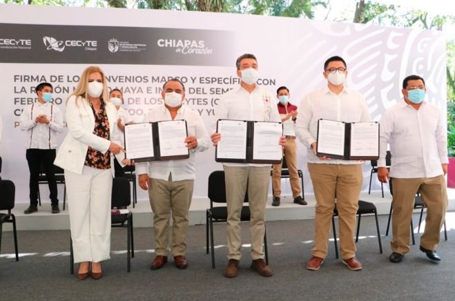 Desde Chiapas, inauguran semestre Febrero-Julio 2021 de los 30 Cecyte del país