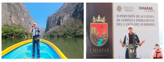 Garantiza Gobierno de Chiapas limpieza permanente del Cañón del SumideroRio 