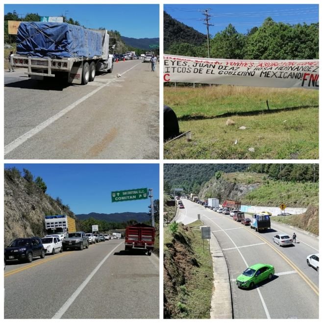 FNLS y FDROC realizan voteo en la carretera de cuota San Cristóbal- Tuxtla