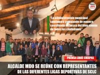 ALCALDE MDO SE REÚNE CON REPRESENTANTES DE LAS DIFERENTES LIGAS DEPORTIVAS DE SCLC 