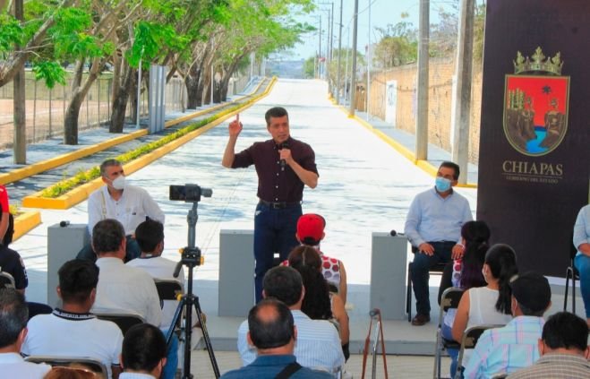 En Berriozábal, Gobierno de Chiapas inaugura calles y avenidas pavimentadas con concreto hidráulico