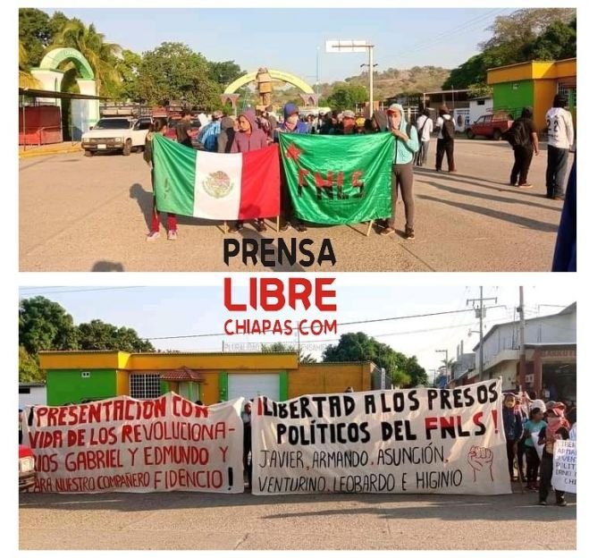 Integrantes del FNLS marchan para exigir liberación de presos políticos