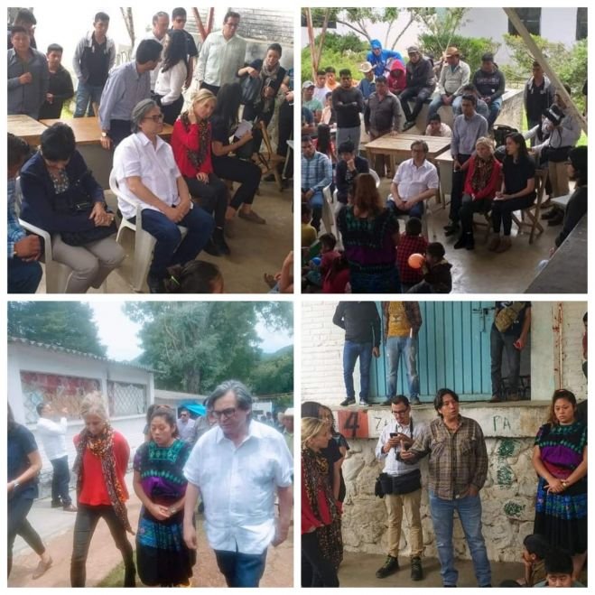 Directora del Centro de Monitoreo de Desplazamiento Interno visita desplazados del ejido Puebla