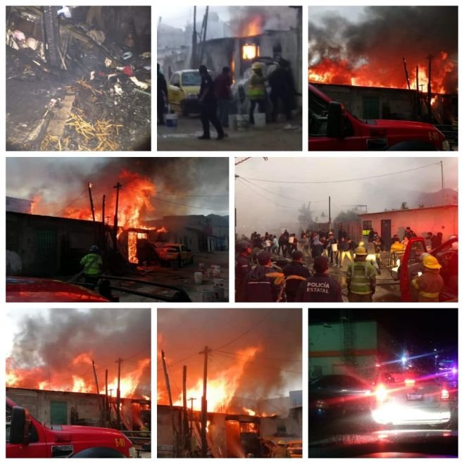 Dos casas incendiadas y crisis nerviosa deja voraz incendio 