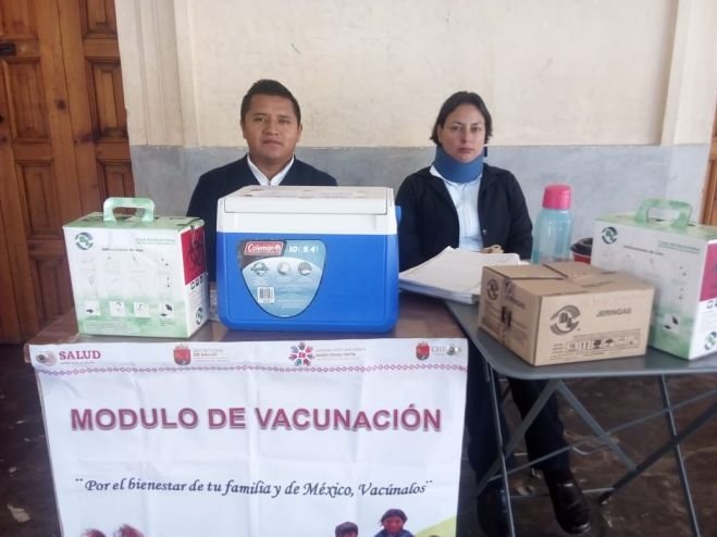 Instalan puestos de vacunación contra la influenza en San Cristóbal de Las Casas