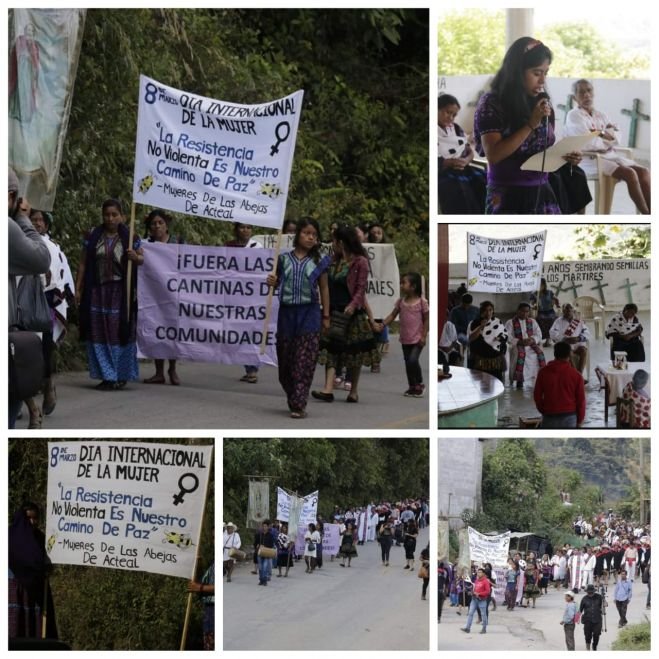 Mujeres de las Abejas de Acteal marchan para exigir alto a la violencia