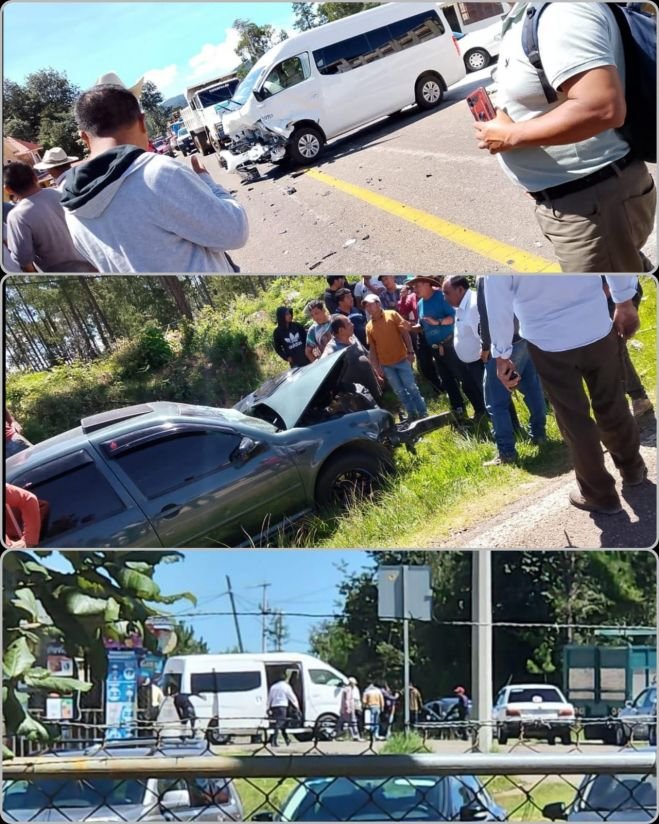 Choque en el tramo SCLC–Oxchuc deja tres heridos 