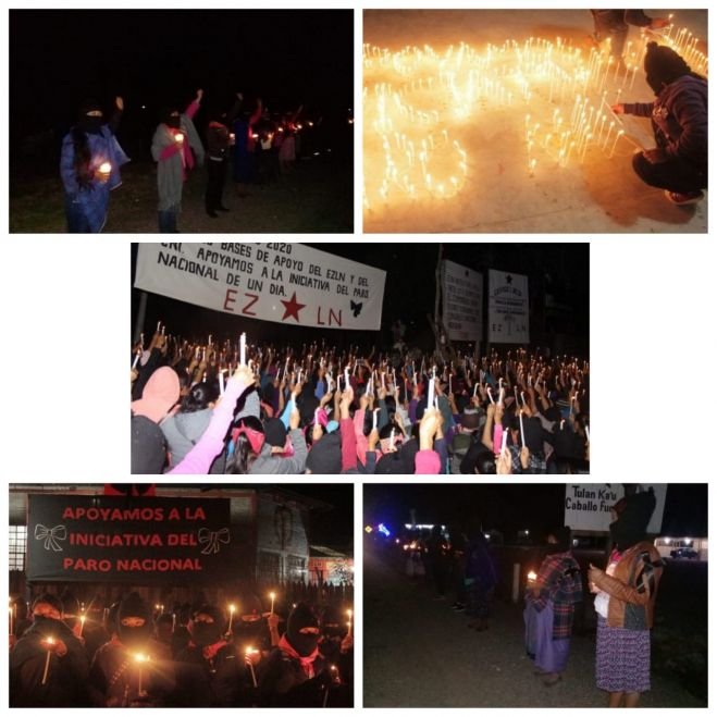 Miles de mujeres zapatistas se unieron al paro nacional "Un d&iacute;a sin nosotras" 