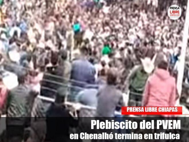 Plebiscito del PVEM en Chenalhó termina en trifulca