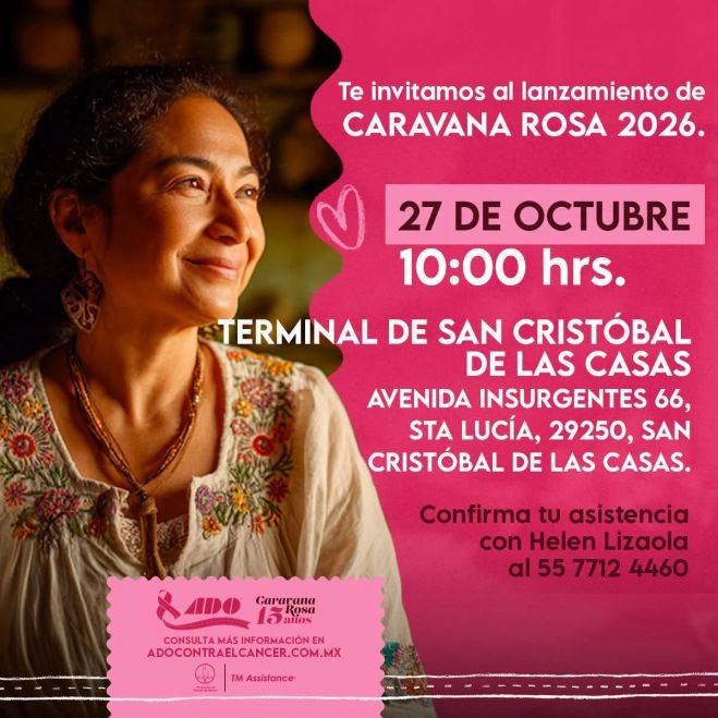 Chiapas el n&uacute;mero de pacientes que reciben atenci&oacute;n por c&aacute;ncer de mama ha aumentado 20 por ciento 