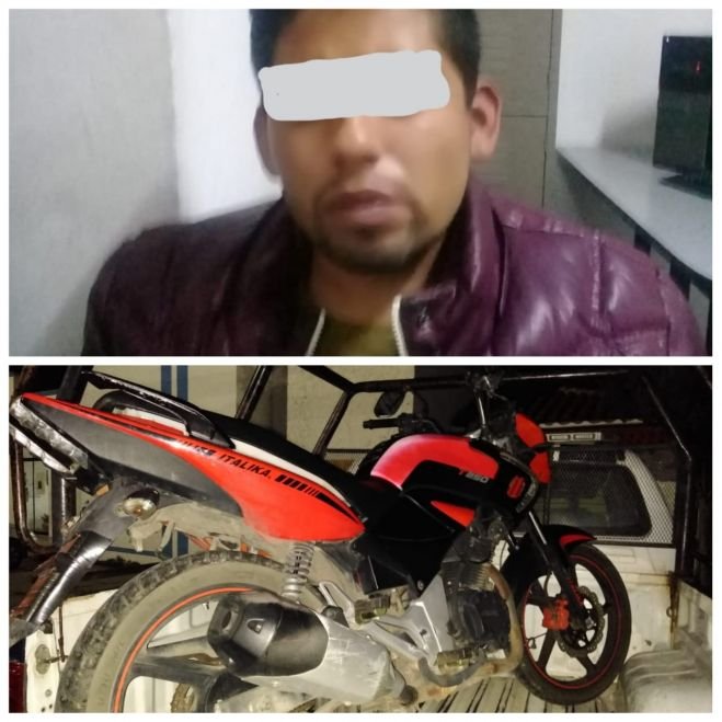 Uniformados detienen a ladrón de motos en San Cristóbal
