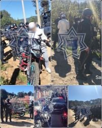 Policía Municipal y Guardia Estatal Recuperan motocicleta robada tras operativo coordinado en San Cristóbal
