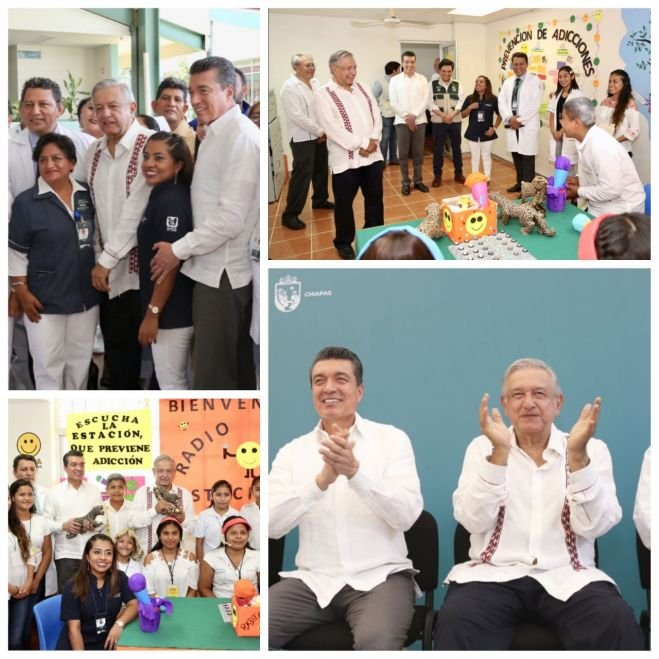 Acompa&ntilde;a Rutilio Escand&oacute;n al presidente AMLO en recorrido a hospital de Benem&eacute;rito de Las Am&eacute;ricas