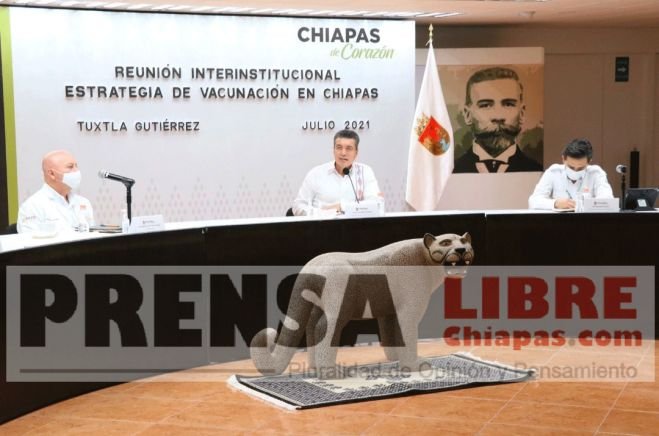 Rutilio Escand&oacute;n reafirma voluntad para alcanzar meta de vacunaci&oacute;n anti COVID-19