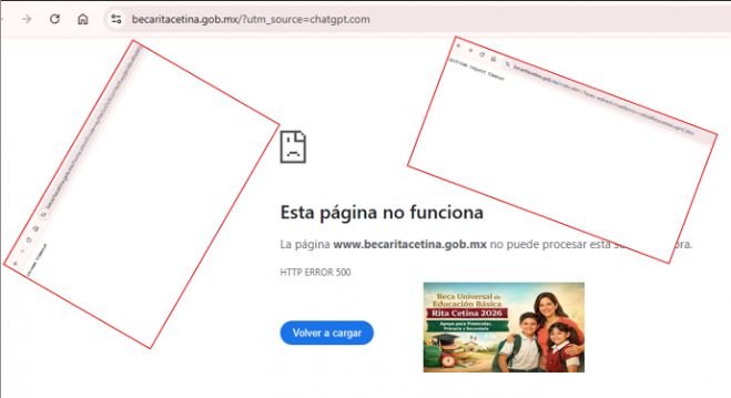 Portal de registro de la Beca Rita Cetina Guti&eacute;rrez presenta fallas en el primer d&iacute;a de inscripci&oacute;n