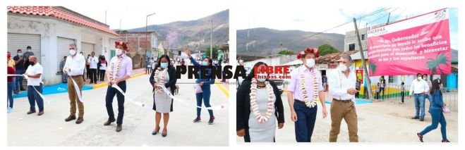 Beneficia Gobierno de Chiapas a habitantes del municipio de Soyaló con pavimentación de calles