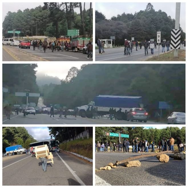 Bloquean carretera federal para exigir la liberación de un líder de Teopisca