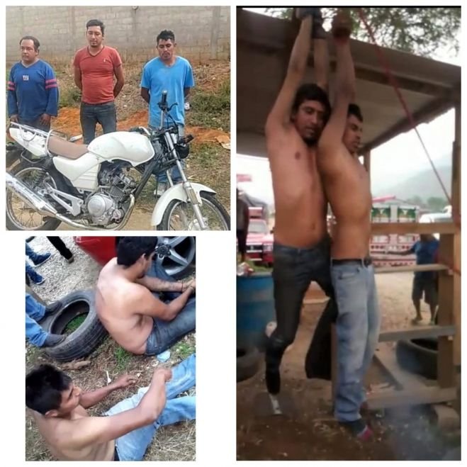 Golpean y cuelgan de las manos a ladrones de motocicletas