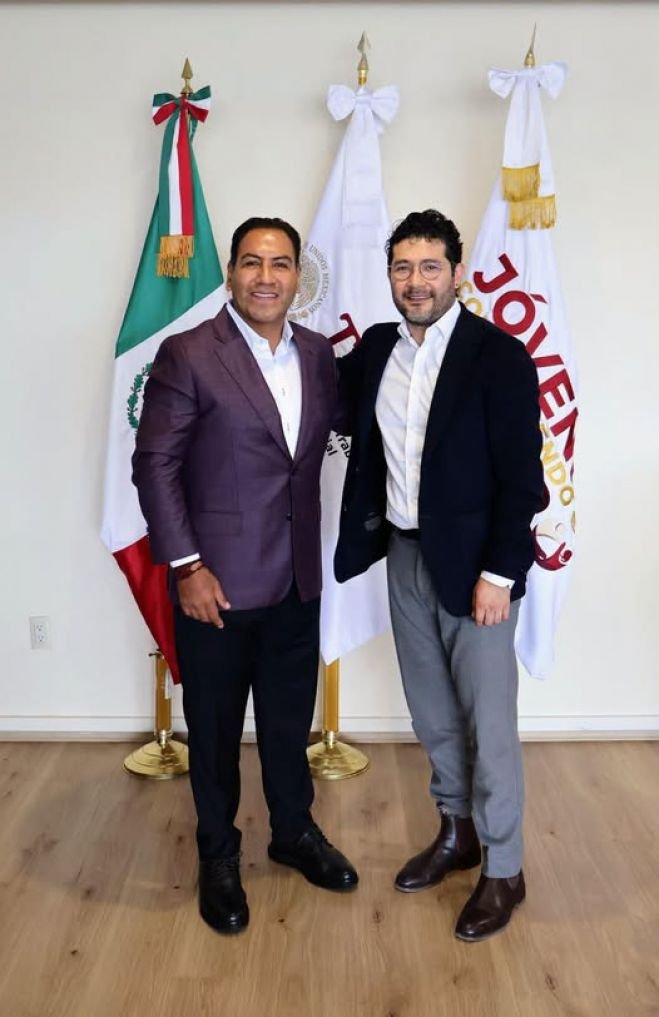 Eduardo Ramírez se reúne con el titular de la STPS, Marath Baruch Bolaños López