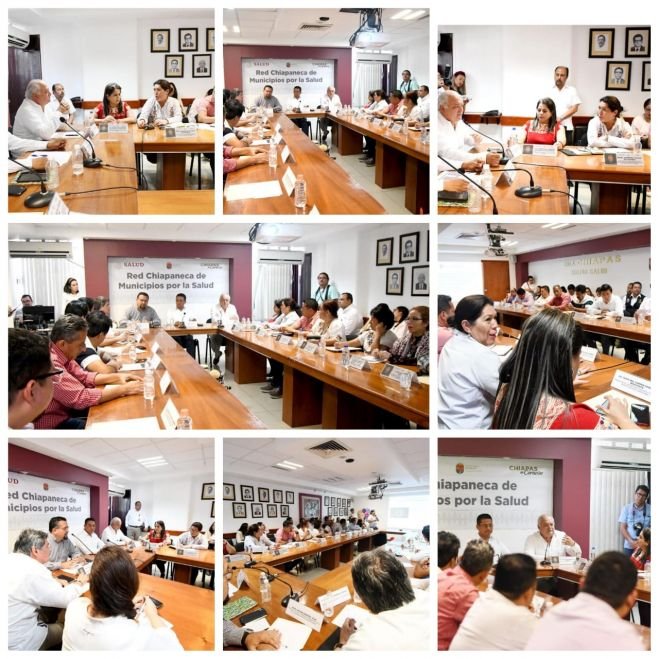 Asiste presidenta Jerónima Toledo a reunión de la Red Chiapaneca de Municipios por la Salud y Autoridades de la Secretaría de Salud del Estado