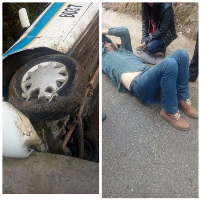 DOS LESIONADOS DEJA ACCIDENTE CARRETERO