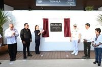 Eduardo Ramírez acompaña a Claudia Sheinbaum en primer viaje del Tren Interoceánico en Chiapas