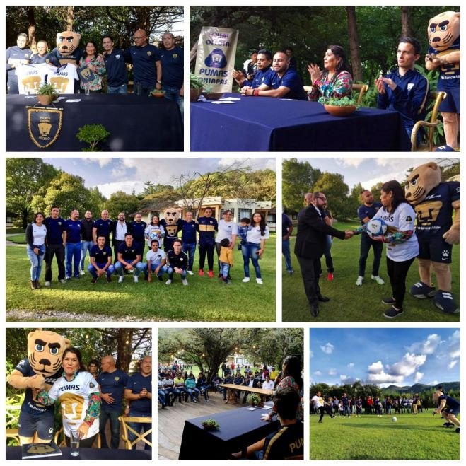 Madrina de lujo: Jer&oacute;nima Toledo da patada inaugural de Filial de Pumas en Chiapas