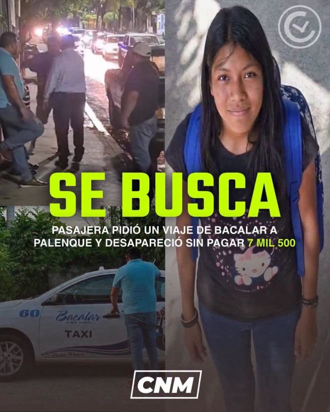TAXISTA TRASLADÓ A UNA MUJER HASTA PALENQUE Y NO LE PAGÓ EL VIAJE, SE DIO A LA FUGA 