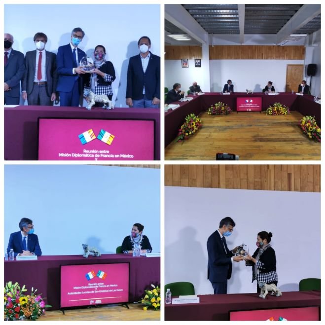 REUNI&Oacute;N DE LA MISI&Oacute;N DIPLOM&Aacute;TICA DE FRANCIA EN M&Eacute;XICO Y LAS AUTORIDADES LOCALES DE SAN CRIST&Oacute;BAL DE LAS CASAS.