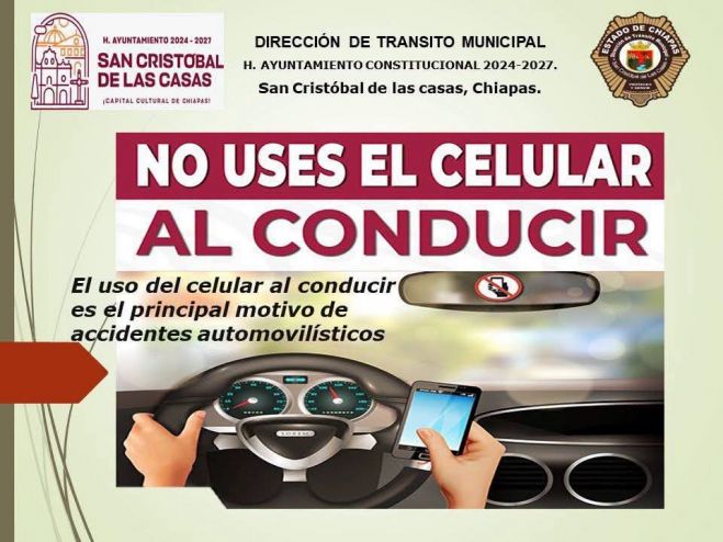 Exhortan a evitar el uso del celular al conducir