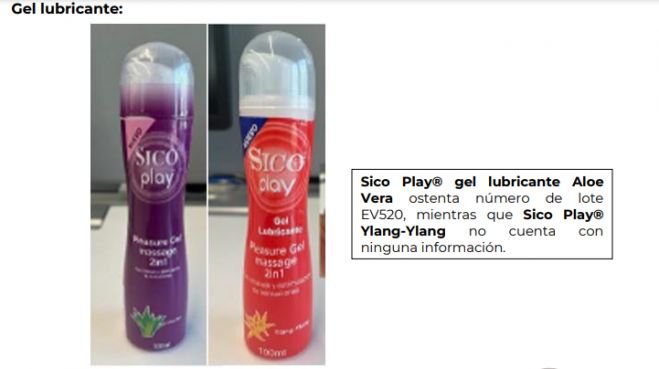 Productos falsificados condones Sico Sensitive® y Sico Safety®, y lubricantes Sico Play® Aloe Vera e Ylang-Ylang