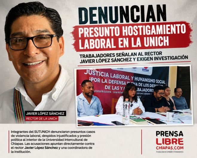 DENUNCIAN PRESUNTO HOSTIGAMIENTO LABORAL EN LA UNICH