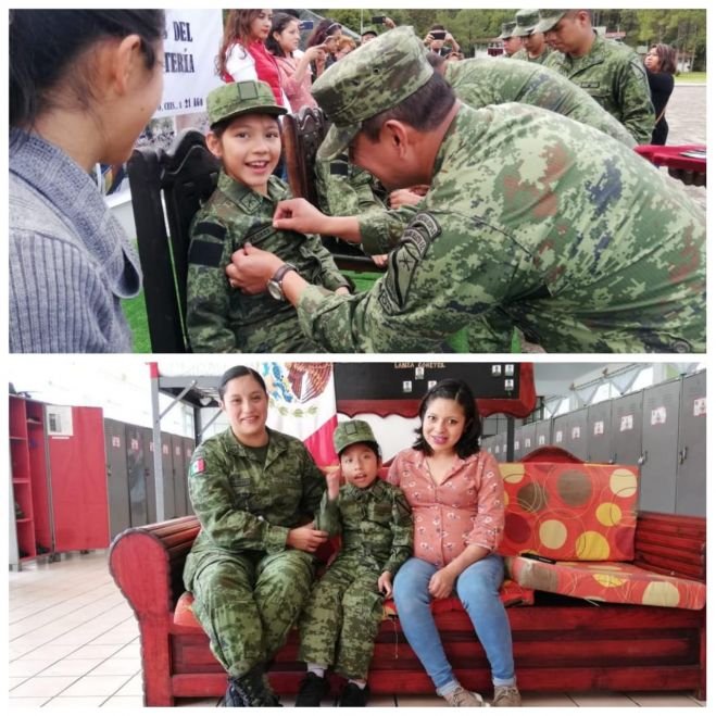 Nombran a cuatro menores como &quot;Soldados Honorarios&quot; del 13/o. Batallón de Infantería