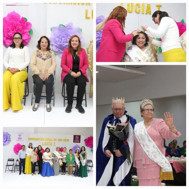 Coronan a Inés López como Reina del Club de Oro del DIF Municipal de San Cristóbal