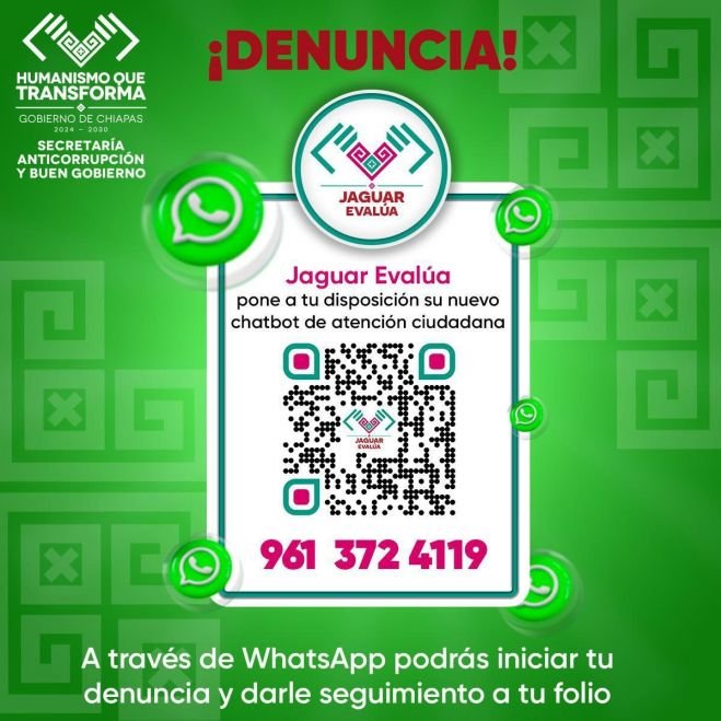 Presentan “Jaguar Evalúa”, nueva aplicación para denuncias ciudadanas en Chiapas