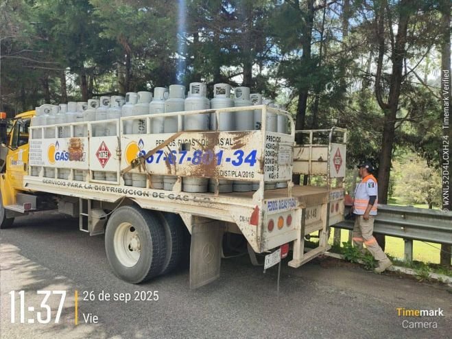 Atiende Protección Civil reporte de vehículo de gas en El Aguaje; descartan explosión