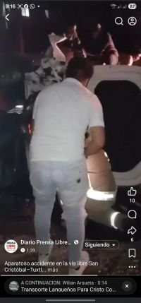 Aparatoso accidente en la v&iacute;a libre San Crist&oacute;bal&ndash;Tuxtla