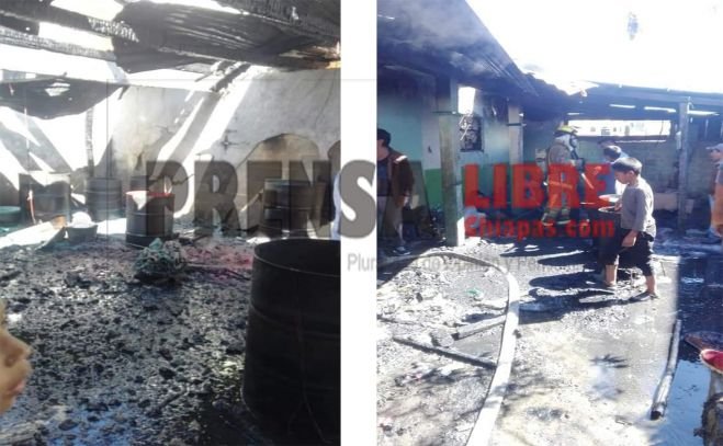 Se incendia una bodega de veladoras en Chamula