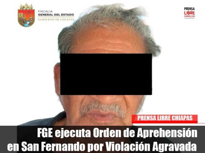 FGE ejecuta Orden de Aprehensión en San Fernando por Violación Agravada
