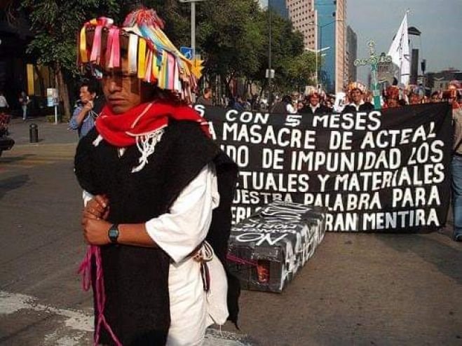 Las Abejas inician campa&ntilde;a " Justicia por los #45 de Acteal"