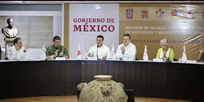 Reuni&oacute;n de trabajo del Gobierno Federal con gobernadores del sur-sureste de M&eacute;xico para avanzar en la implementaci&oacute;n del Plan de Desarrollo Integral en la Frontera Sur