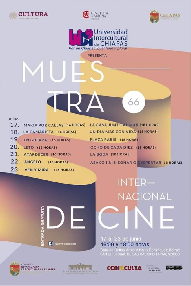 Inauguran la 66 Muestra Internacional de Cine en San Cristóbal de Las Casas