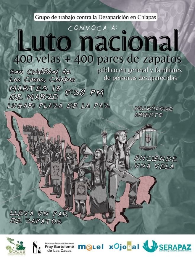 Convocan a &quot;Luto Nacional&quot; en memoria de víctimas de desapariciones y muertes 